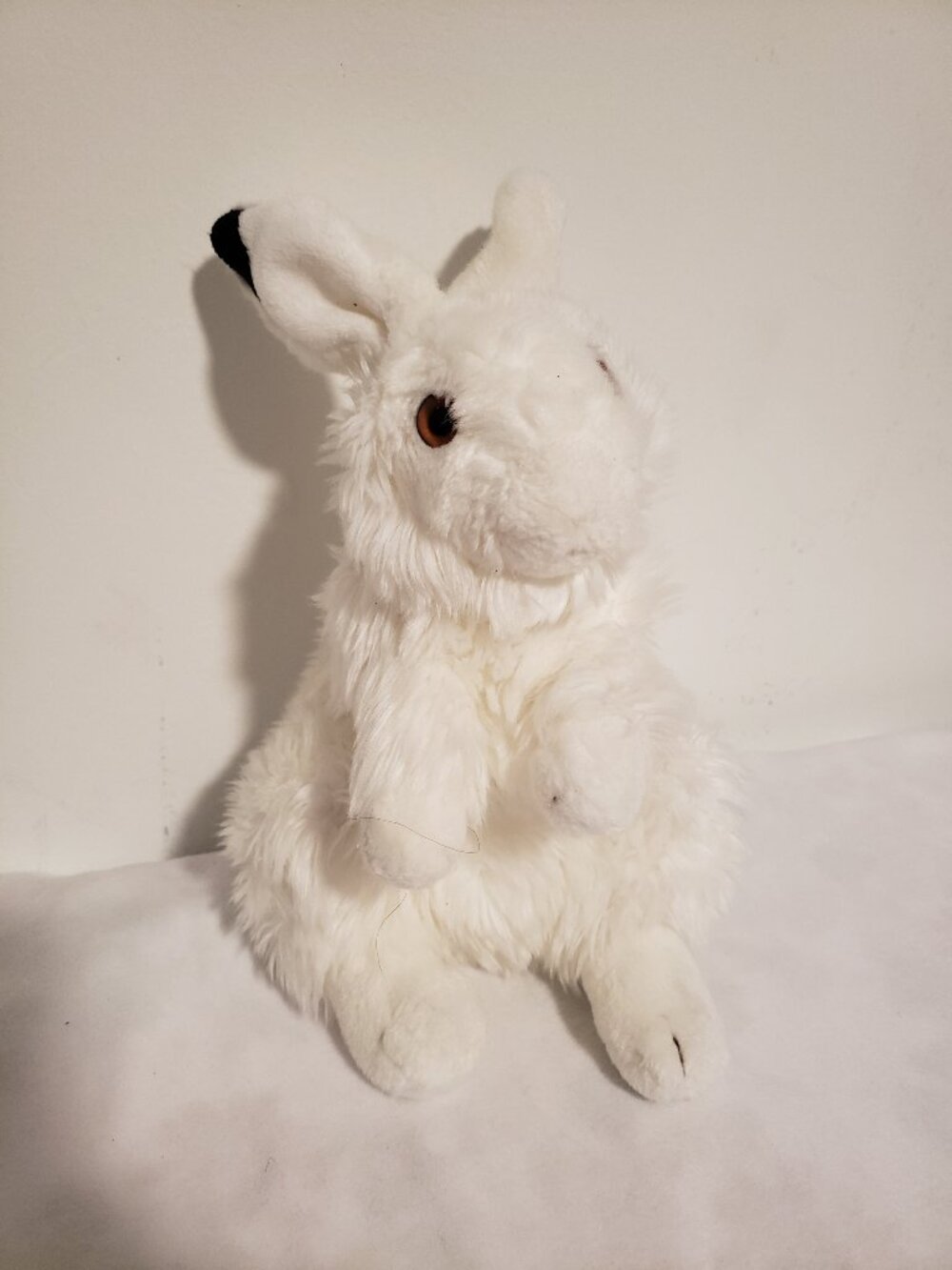 Vintage 1986 World Wide Fund Artic Hare Snow Bunny Realistic Plush 12" Anna Club